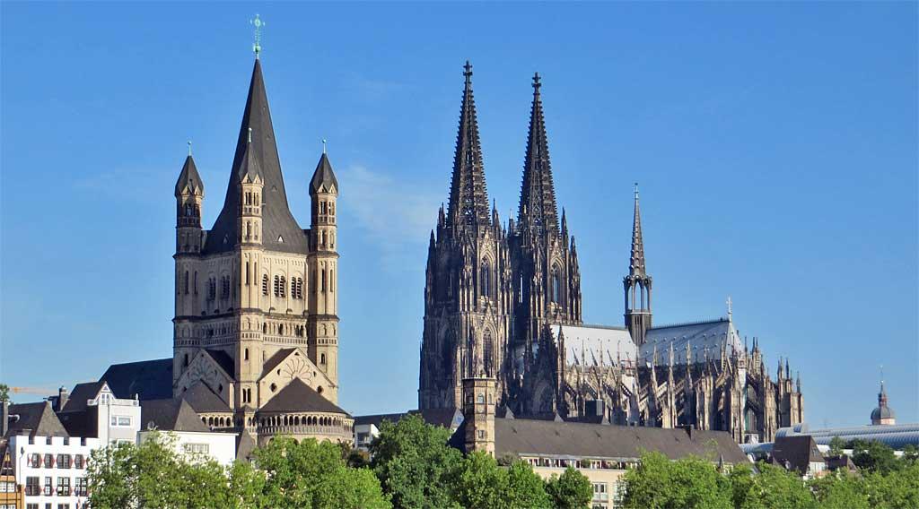 Gross St Martin and the Cologne Cathedral