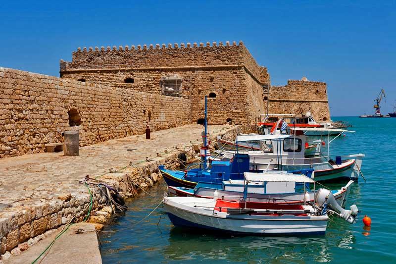 Fishing boats, Venetian Fortress, Heraklion, Crete, Greece 11907685