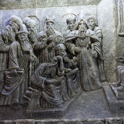 Salt reliefs, St Kinga's Chapel, Wieliczka Salt Mine 19347621.jpg