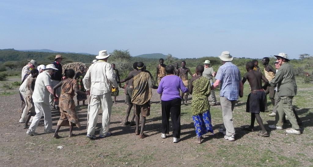Hadzabe Dancing with the tourists 165