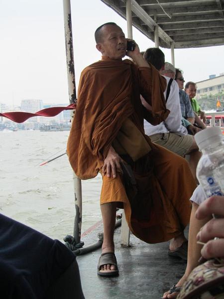 Monk with cell phone, Bangkok 104