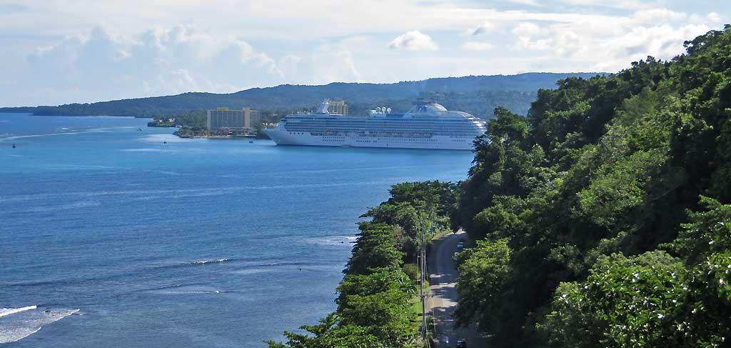 Coral Princess from Mystic Mountain aerial tram 7351
