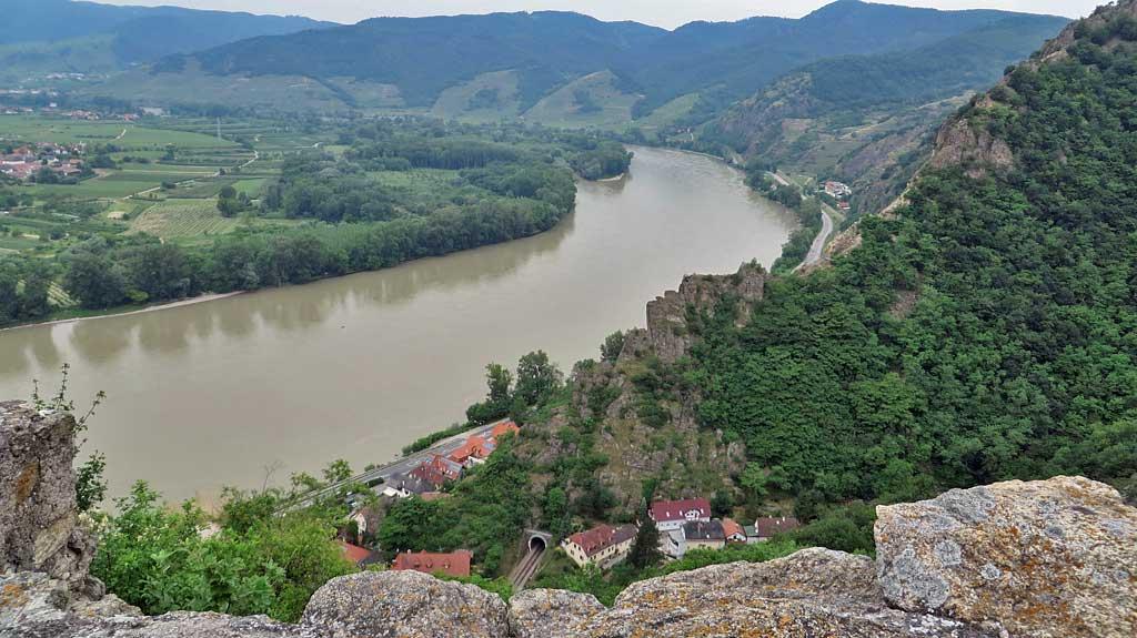 Danube and the Wachau Valley from Durnstein