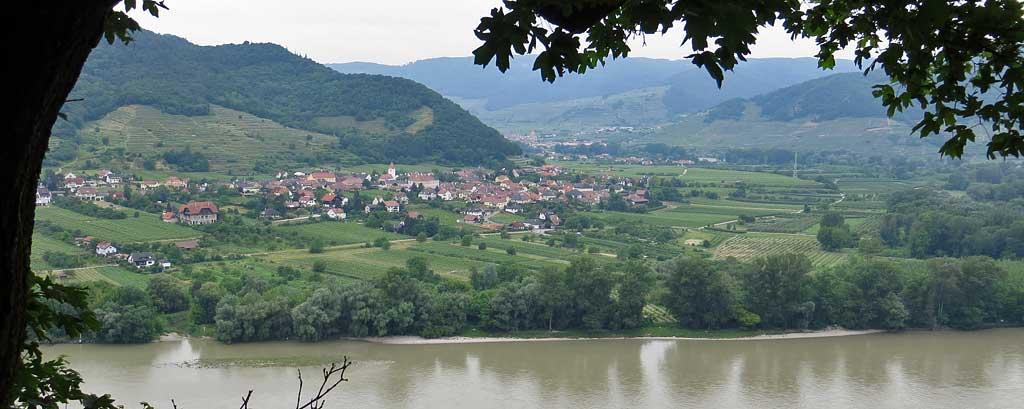 Wachau Valley across from Durnstein