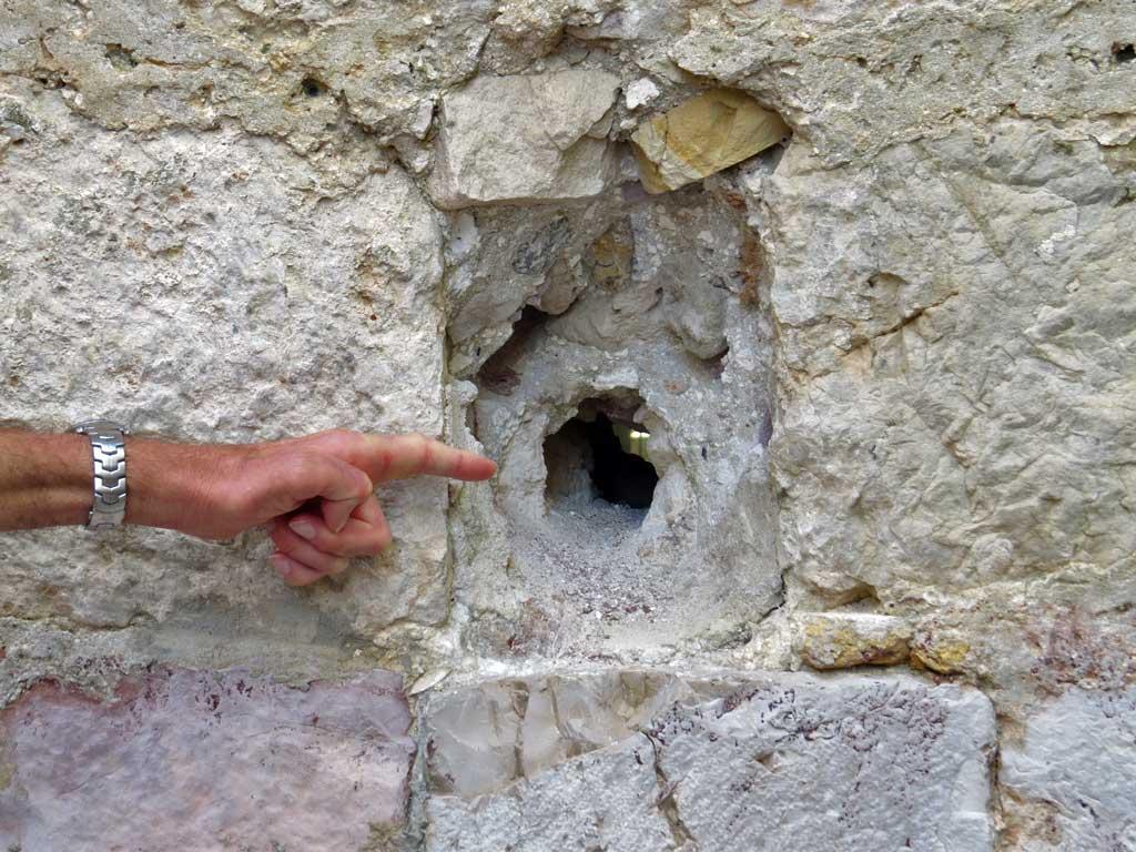 Missile hole in the Convent of Minor Brothers, Dubrovnik 2328