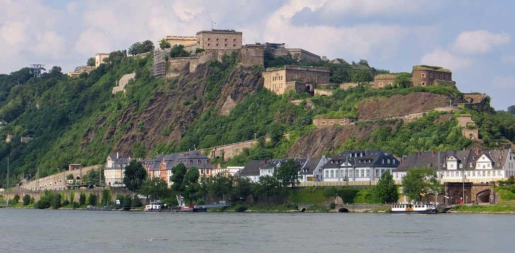 Ehrenbreitstein Fortress from the Rhine
