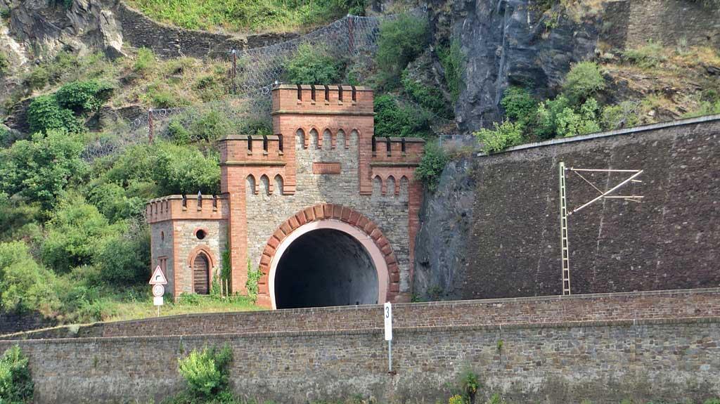 Tunnel disgused as a castle in World War II