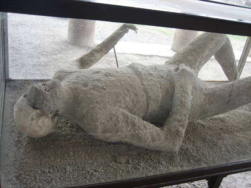 Petrified human remains, Pompeii, Italy 641
