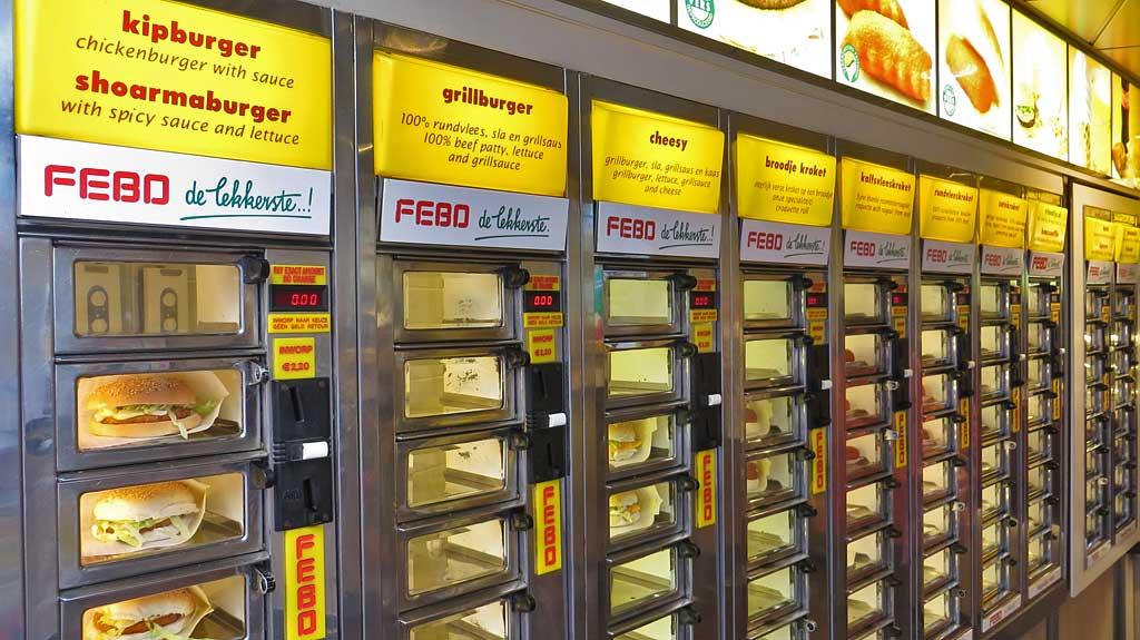 Hot food vending machines