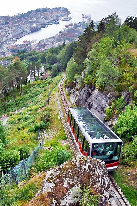 Floibanen Funicular and Bergen harbour 6354433