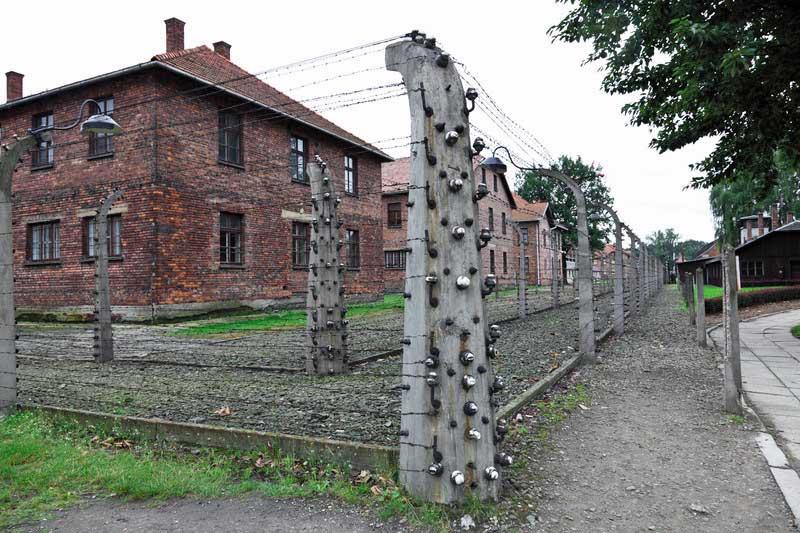 Electric fence in Auschwitz, Poland 6868323