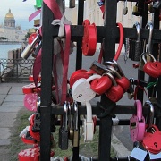 Love locks by the river, St Isaac's in back 173.jpg