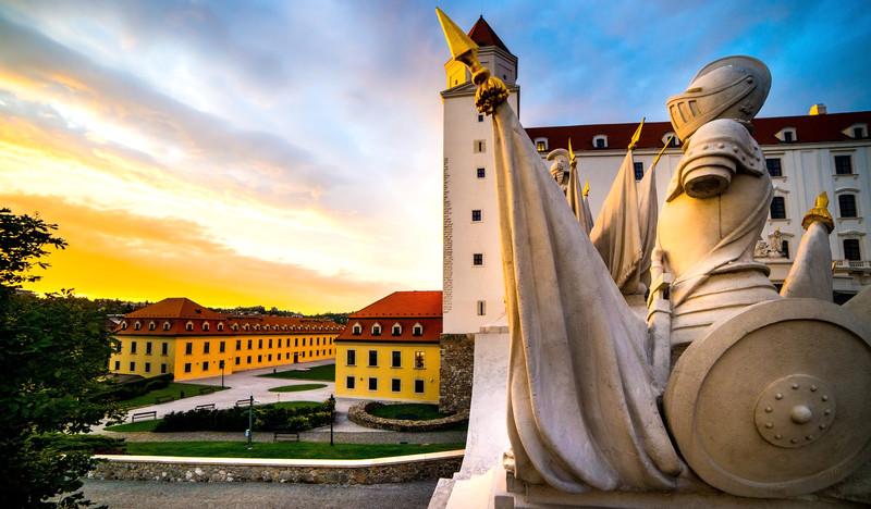 Sculptures at Bratislava Castle