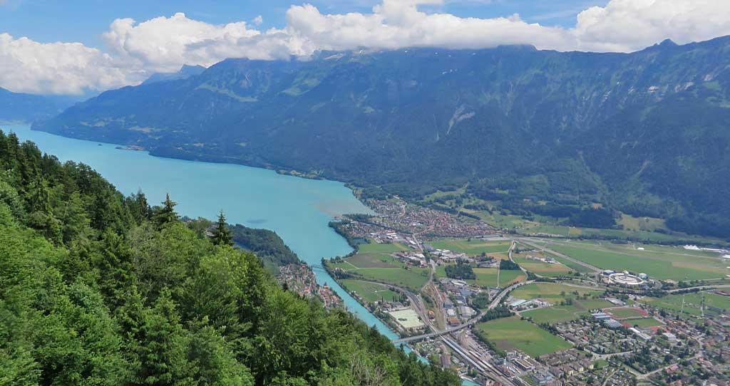 Interlaken and Lake Brienz from Harder Kulm