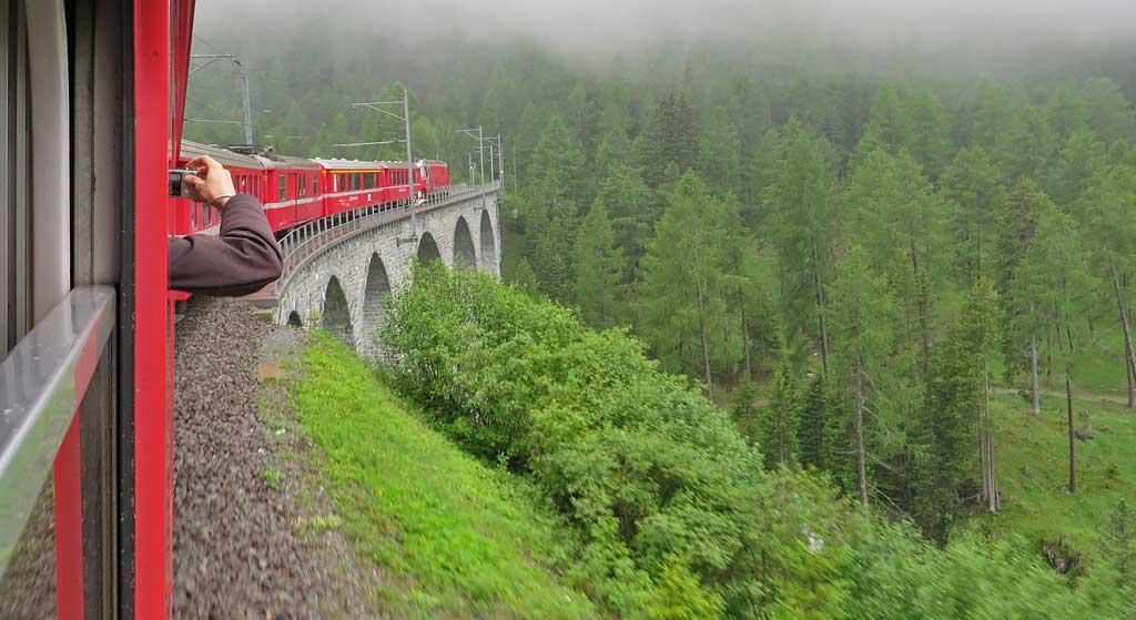 Rhaetian Railway (RhB) near St Moritz