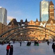 Nathan Phillips Square ice skating, Toronto.JPG