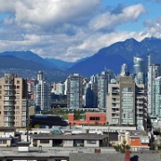 View toward False Creek with North Shore mountains, Vancouver BC 9a.JPG