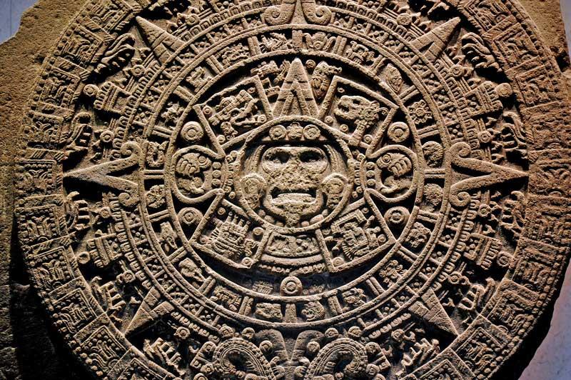 Aztece Sun Stone found in the Zocalo, Mexico City 8221255