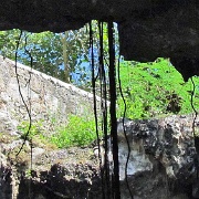 Cenote Hubiku, hole at top where freshwater enters 03.JPG