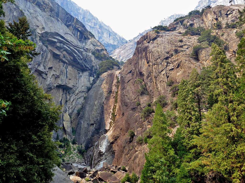 Lower Falls, Yosemite Valley, dry in September 6192