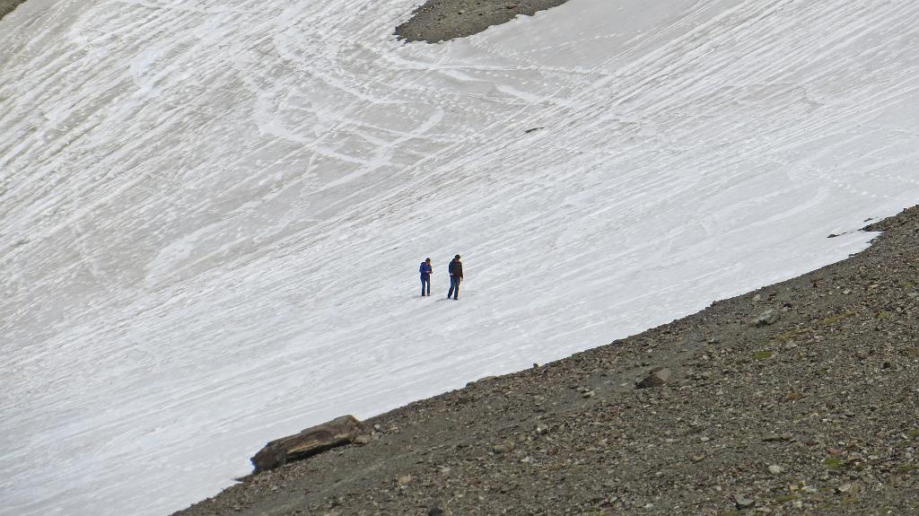 Hikers on the Martial Glacier