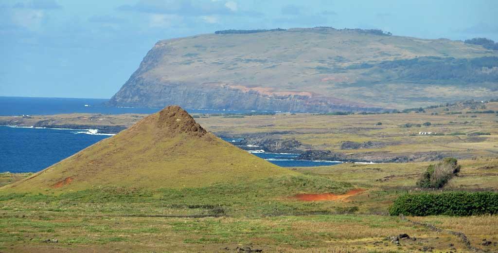 View of Easter Island from Rano Raraku
