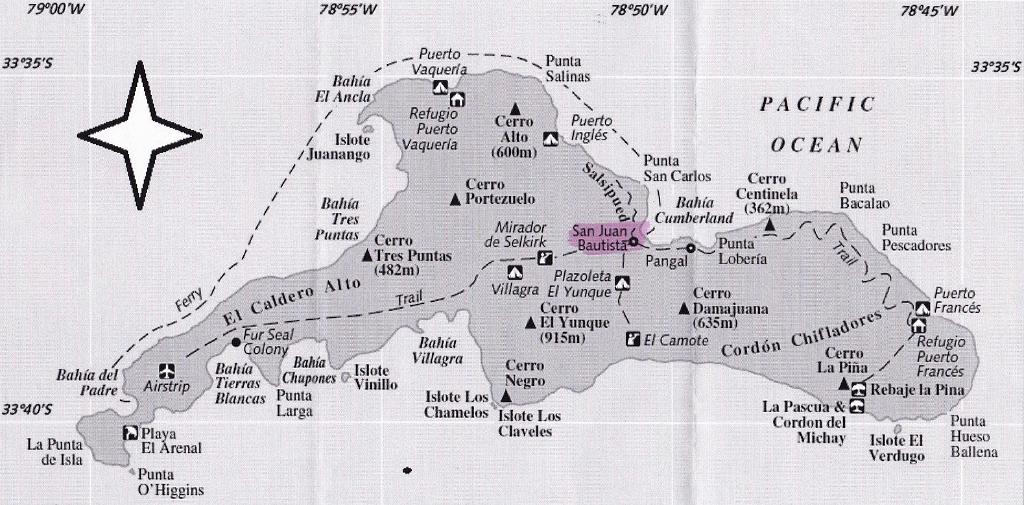 Robinson Crusoe Island Map