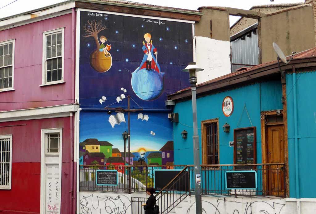 Little Prince graffiti, Valparaiso