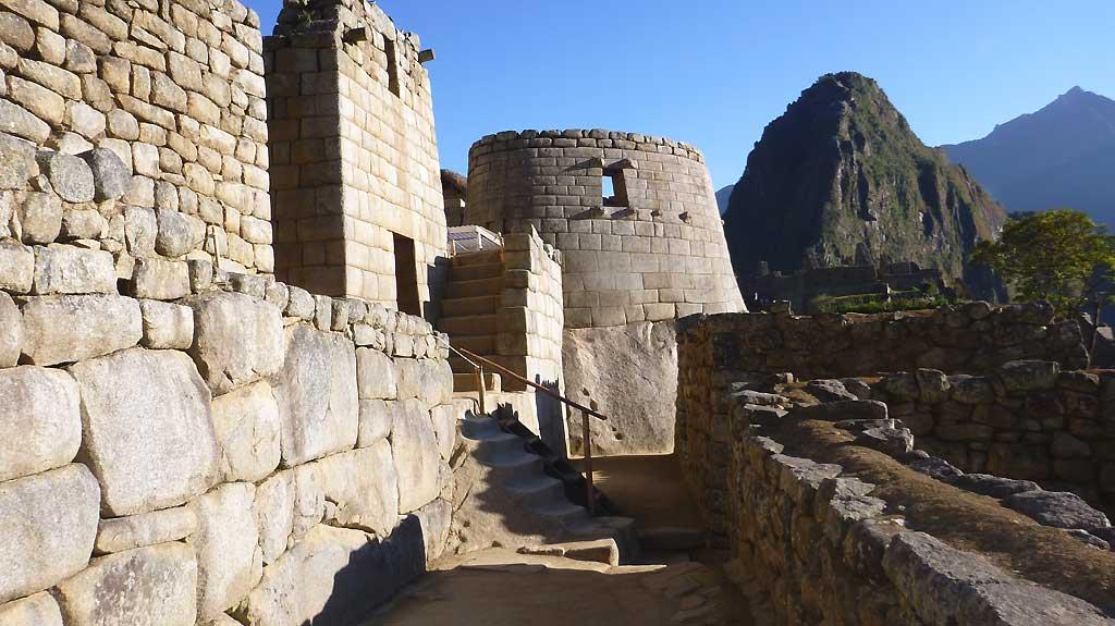 Temple of the Sun and Huayna Picchu at Machu Picchu 1020690