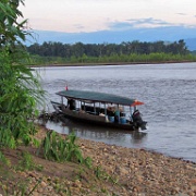 Anchored at our camp site, Tambopata River 125.jpg