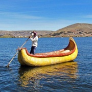 Reed boat rowing, Uros Islands, Lake Titicaca 123.jpg