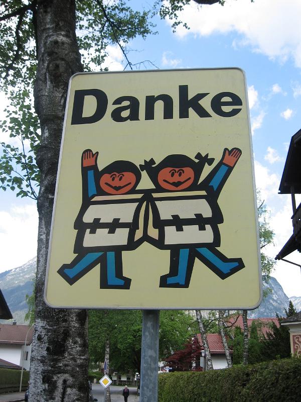 Child crossing sign, Garmisch, Germany