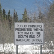 Liquor use warning, Yukon Territory, Canada.JPG