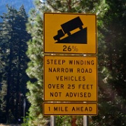 Steep grade warning, Sonora Pass near Yosemite.jpg
